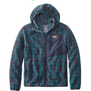 L.L. Bean - Men's Mountain Classic Fleece Hoodie - size small - vintage print